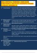 WGU CRITICAL THINKING -D265 EXAM QUESTIONS & DETAILED ANSWERS PASSED ALREADY GRADED A&plus;