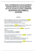 WGU C175&sol;D426 DATA MANAGEMENT FOUNDATIONS OA EXAM 2025&sol;2026  ACTUAL EXAM &vert;2 LATEST VERSIONS  QUESTIONS AND CORRECT  ANSWERS 