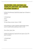 SOLIDWORKS CSWA AM EXAM 2026 COMPLETE QUESTIONS AND VERIFIED SOLUTIONS GRADED A&plus;