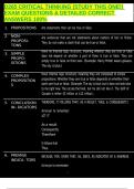 D265 CRITICAL THINKING &lpar;STUDY THIS ONE&excl;&rpar; EXAM QUESTIONS & DETAILED CORRECT ANSWERS 100&percnt;