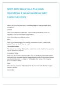 NFPA 1072 Hazardous Materials Operations 3 Exam Questions With Correct Answers&period;