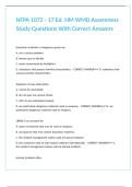NFPA 1072 - 17 Ed&period; HM WMD Awareness Study Questions With Correct Answers