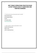 EMT FISDAP OPERATIONS PRACTICE EXAM LATEST UPDATE 2025-27 