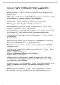 SHS 485 FINAL EXAM QUESTIONS & ANSWERS