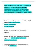 PANDA EXPRESS COOK TEST EXAM WITH CORRECT ACTUAL QUESTIONS AND CORRECTLY WELL DEFINED ANSWERS LATEST ALREADY GRADED A&plus; 2025 &ndash; 2026