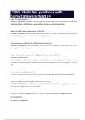 CGMS Study Set questions with correct answers rated a&plus;