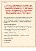PHTLS Pre-Test and Post Test Actual Exam  Newest  2025-2026&sol; PHTLS Pre-Test and Post  Test Exam Preparation &sol;PHTLS Pre-Test and  Post Test Practice Exam With 200 Complete  Questions And Correct Detailed Answers  &vert;Already Graded A&plus;&vert;Brand New Version&excl;&excl;