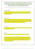 California Bar Exam- Community Property &lpar;Latest  2026&sol; 2027 Update&rpar; Verified Questions & Answers  &vert; Grade A &lpar;100&percnt; Correct Elaborations&rpar; 