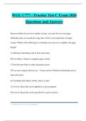 WGU C777 - Practice Test C Exam 2026 Questions and Answers