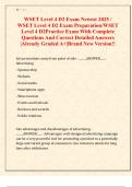   WSET Level 4 D2 Exam Newest 2025 &sol;  WSET Level 4 D2 Exam Preparation&sol;WSET  Level 4 D2Practice Exam With Complete  Questions And Correct Detailed Answers  &vert;Already Graded A&plus;&vert;Brand New Version&excl;&excl;