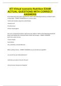 ATI Virtual scenario Nutrition  ACTUAL  EXAM  QUESTIONS WITH CORRECT DETAILRD  ANSWERS RATED A&plus; LATEST  UPDATE 
