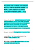 NSG 464 FINAL EXAM WITH CORRECT ACTUAL QUESTIONS AND CORRECTLY WELL DEFINED ANSWERS LATEST ALREADY GRADED A&plus; 2025 &ndash; 2026