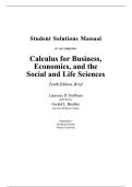 Student Solutions Manual for Calculus for Business&comma; Economics&comma; and the Social and Life Sciences&comma; 10th Edition