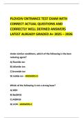 PLOVDIV ENTRANCE TEST EXAM WITH CORRECT ACTUAL QUESTIONS AND CORRECTLY WELL DEFINED ANSWERS LATEST ALREADY GRADED A&plus; 2025 &ndash; 2026