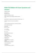 Math 216 Midterm &num;1 Exam Questions and  answers 