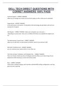 DELL TECH DIRECT QUESTIONS WITH CORRECT ANSWERS 100- PASS