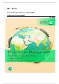 Test Bank for Operations Management&colon; Processes and Supply Chains 13th Edition by Lee Krajewski &vert;ISBN&colon; 9781292409863&vert; Complete Guide A&plus;