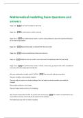 Mathematical modelling Exam Questions and  answers 