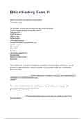 Ethical Hacking Exam &num;1 NEWEST 2026&sol;2027 ACTUAL EXAM COMPLETE QUESTIONS AND CORRECT DETAILED ANSWERS &lpar;VERIFIED ANSWERS&rpar; &vert;ALREADY GRADED A&plus;&vert;&vert;BRAND NEW&excl;&excl;