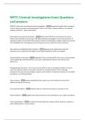 MPTC Criminal Investigations Exam Questions  and answers 