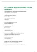 MPTC Criminal Investigations Exam Questions  and answers 