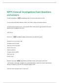 MPTC Criminal Investigations Exam Questions  and answers 