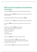 MPTC Criminal Investigations Exam Questions  and answers 