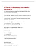MRCP Part 2 &lpar;Nephrology&rpar; Exam Questions  and answers 