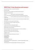 MRCP Part 1 Exam Questions and answers 