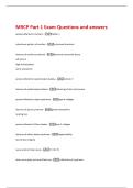 MRCP Part 1 Exam Questions and answers 