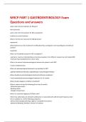 MRCP PART 1 GASTROENTEROLOGY Exam  Questions and answers 