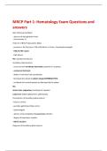 MRCP Part 1&colon; Hematology Exam Questions and  answers 