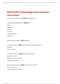 MRCP PART 2 Hematology Exam Questions  and answers 