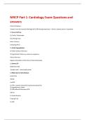 MRCP Part 1&colon; Cardiology Exam Questions and  answers 