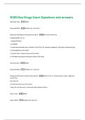 N300 Key Drugs Exam Questions and answers 