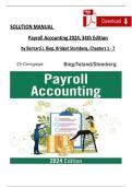 Solution Manual for Payroll Accounting 2024&comma; 34th Edition by Bernard J&period; Bieg and Bridget Stomberg &lpar;Chapters 1-7&rpar;