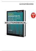Solutions for Introduction to Solid State Physics&comma; 9th Edition by Kittel