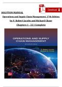 Solution Manual for Operations and Supply Chain Management&comma; 17th Edition by F&period; Robert Jacobs and Richard B&period; Chase &lpar;Complete&rpar;