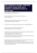 A&P 2 MODULE 3 EXAM - PORTAGE LEARNING QUESTIONS WITH CORRECT ANSWERS RATED A&plus; SURE PASS