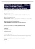 PORTAGE LEARNING A&P 1 MODULE 3 QUESTIONS AND CORRECT ANSWERS RATED A&plus; SURE PASS