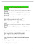 Perioperative Nursing Exam Questions and  answers 