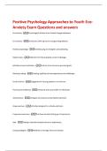 Positive Psychology Approaches to Youth Eco Anxiety Exam Questions and answers 