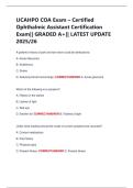 IJCAHPO COA Exam &ndash; Certified  Ophthalmic Assistant Certification  Exam&vert;&vert; GRADED A&plus;&vert;&vert; LATEST UPDATE  2025&sol;26 