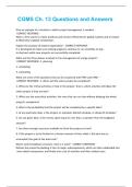 CGMS Ch&period; 13 Questions and Answers