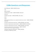 CGMs Questions and Responses
