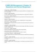 CGMS 200 Management&semi; Chapter 18 Questions and Correct Responses
