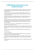 CGMS Study Set Questions and Verified Answers