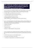 ATI maternal newborn proctored test prep questions and answers rated a&plus; 2025&sol;2026 guaranteed pass &excl;&excl;&excl;