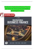Test Bank&colon; Multinational Business Finance&comma; 16th Edition &lpar;By Eiteman&comma; Stonehill&comma; and Moffett&rpar;
