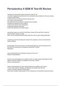 Periodontics II SEM III Test &num;2 Review NEWEST 2026&sol;2027 ACTUAL EXAM COMPLETE QUESTIONS AND CORRECT DETAILED ANSWERS &lpar;VERIFIED ANSWERS&rpar; &vert;ALREADY GRADED A&plus;&vert;&vert;BRAND NEW&excl;&excl;